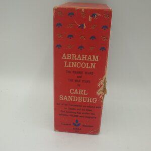 ABRAHAM LINCOLN by Carl Sandburg. 3-book set in original 1960 box.